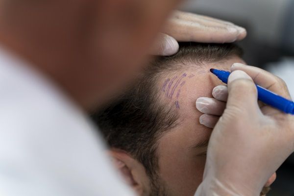 Procedimiento de trasplante capilar en las entradas