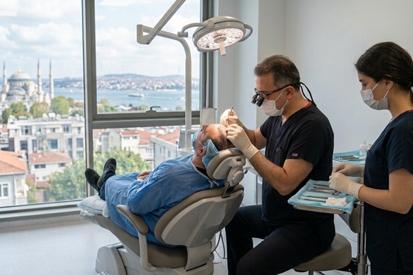 Elegir injerto capilar Turquía - Cirujano capilar realizando un trasplante capilar Turquía a un hombre con alopecia